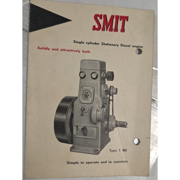 SMIT Type 2 BS Single Cylinder Stationary Diesel Engine Brochure Manual - Picture 4 of 4